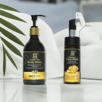 Hair and Body Care Combo Shampoo, Conditioner, Serum, Body & Face Wash Set Body Wash Babu's Nature 64 Ultimate Duo Refreshing Body Wash and Hydrating Face Wash Combo Babus Nature edited 1
